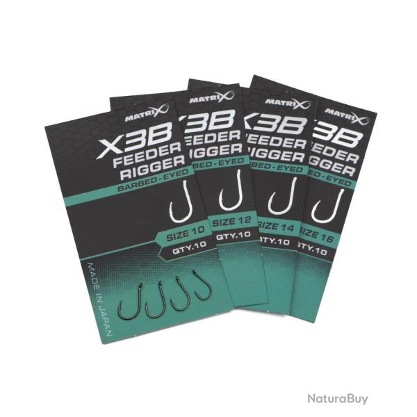 MATRIX HAMEON X3B FEEDER RIGGER SPADE BARBED MATRIX 12