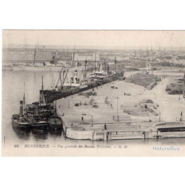 CPA- DUNKERQUE - Vue generale des Bassins Freycinet N�124