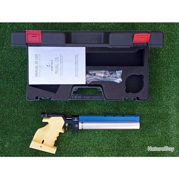 PISTOLET TIR OLYMPIQUE PCP SNOWPEAK PP20  4,5 mm 7,5 Joul. JAUNE-RAIL BLUE