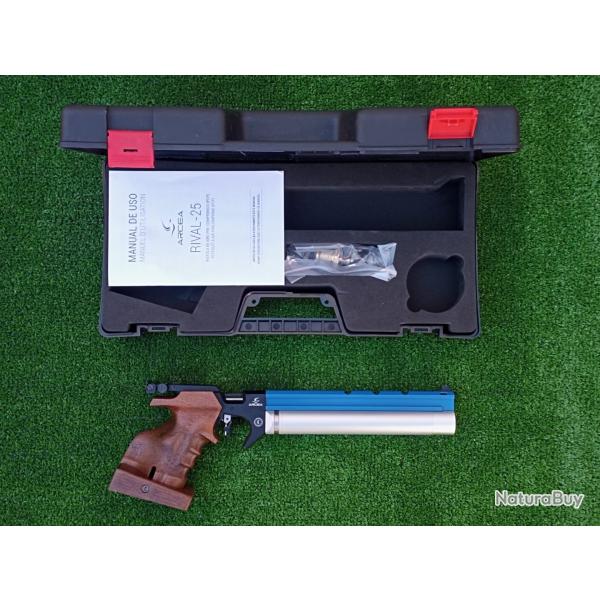 PISTOLET DE TIR OLYMPIQUE PCP ARCEA-SNOWPEAK PP20  4,5 mm 7,5 Joul. RAIL BLEU ( Droitier )