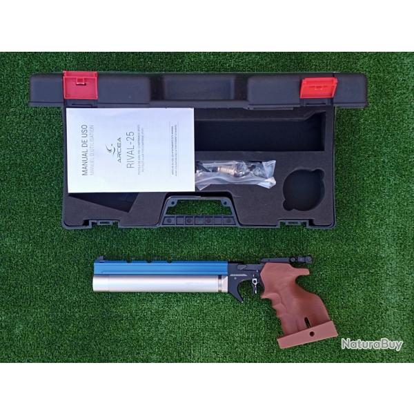 PISTOLET DE TIR OLYMPIQUE PCP ARCEA-SNOWPEAK PP20  4,5 mm 7,5 Joul. RAIL BLEU ( Gaucher )