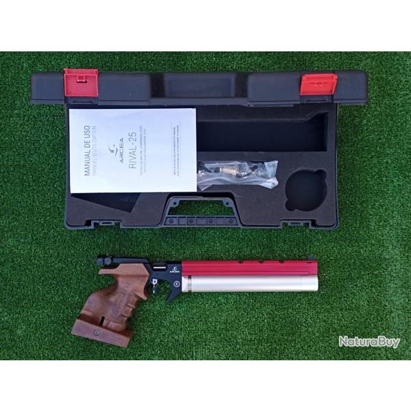 PISTOLET DE TIR OLYMPIQUE PCP ARCEA-SNOWPEAK PP20  4,5 mm 7,5 Joul. RAIL ROUGE