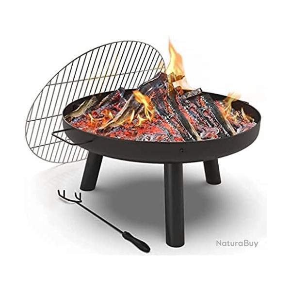 Brasero Ext�rieur �60cm avec Tisonnier � Charbon Fonte