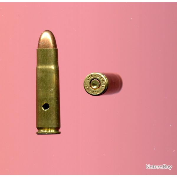 .30-222 SUR-ARMES - marquage : SUR-ARMES .30-222  - balle cuivre pointe arrondie