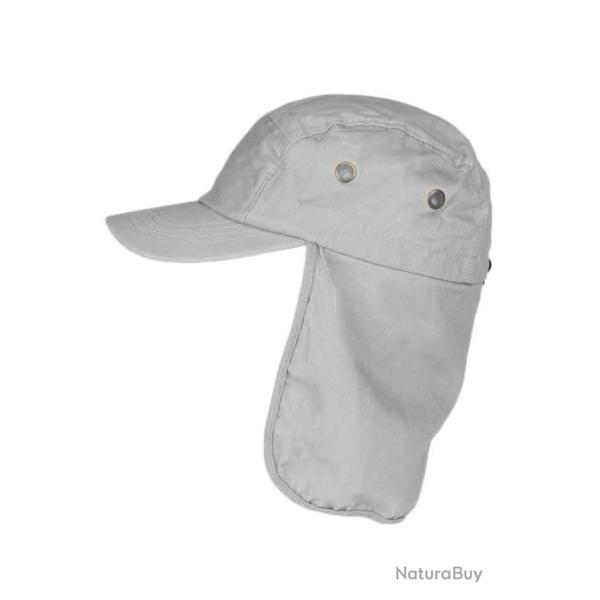 Casquette Protege Nuque Grise en Coton Saharienne Nedeyv Taille unique Gris