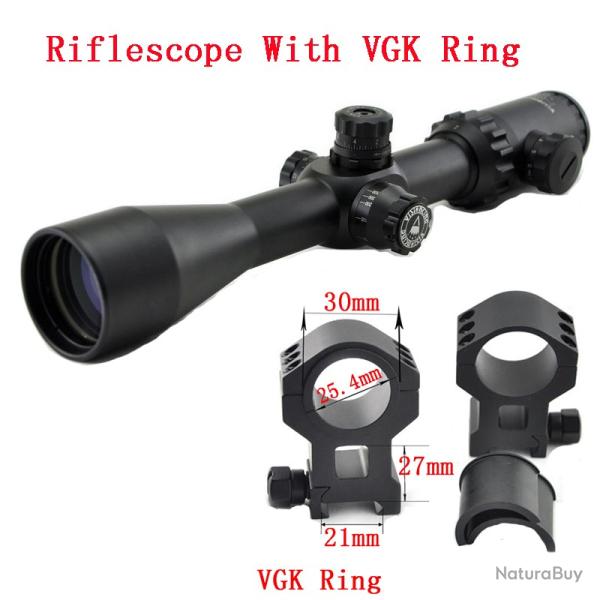 Visionking-Lunette de chasse  grande vue, -**2-20x44 21mm High Ring LIVRAISON GRATUITE