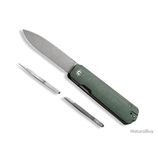 COUTEAU CIVIVI SENDY MICARTA VERT STONEWASHED