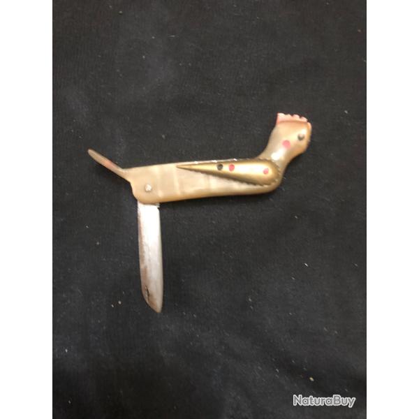 couteau pliant FORME D OISEAU ACCIDENT ET MANQUE