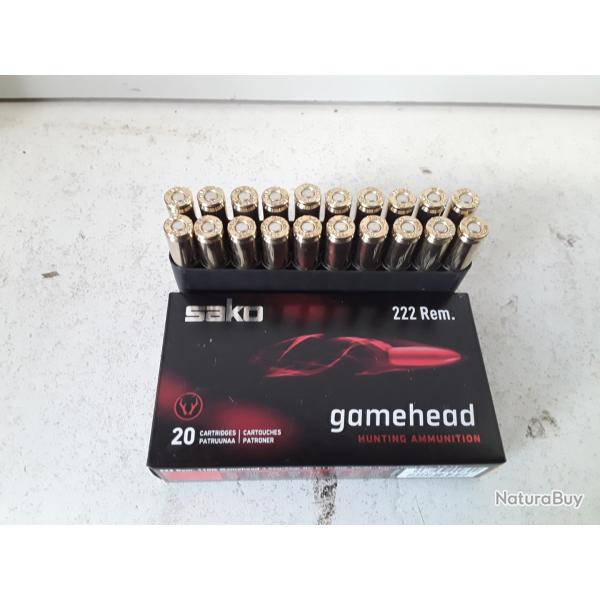 Balles sako GAMEHEAD cal.222rem 55grains