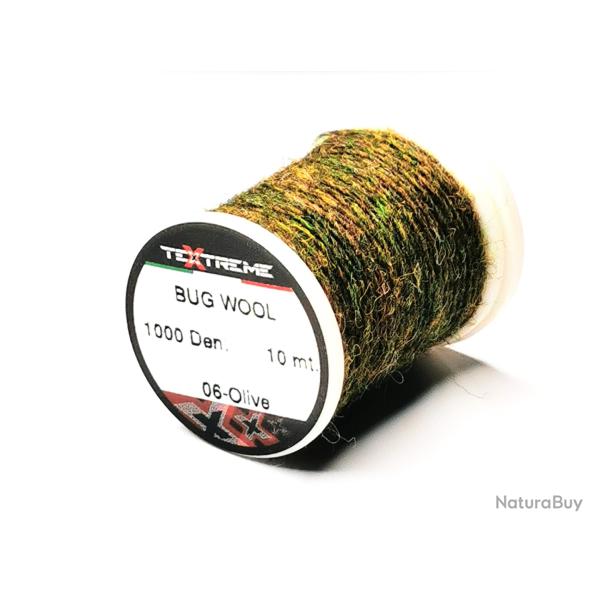laine montage mouche BUG WOOL TEXTREME olive
