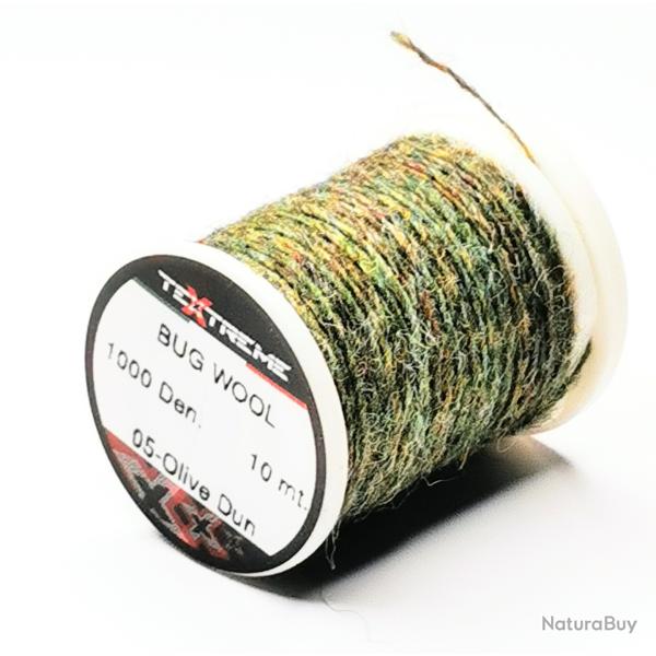 laine montage mouche BUG WOOL TEXTREME  olive dun