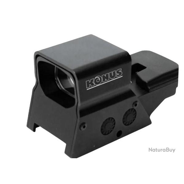 VISEUR KONUS SIGHT PRO R8 1X40 8 RETICULES LUMINEUX INTERCHANGEABLES ROUGE-VERT