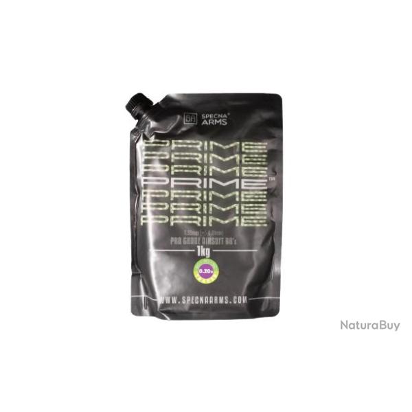 BILLES BIO 0.20G PRIME TRACANTE VERTE EN SACHET 1KG "SPECNA ARMS"