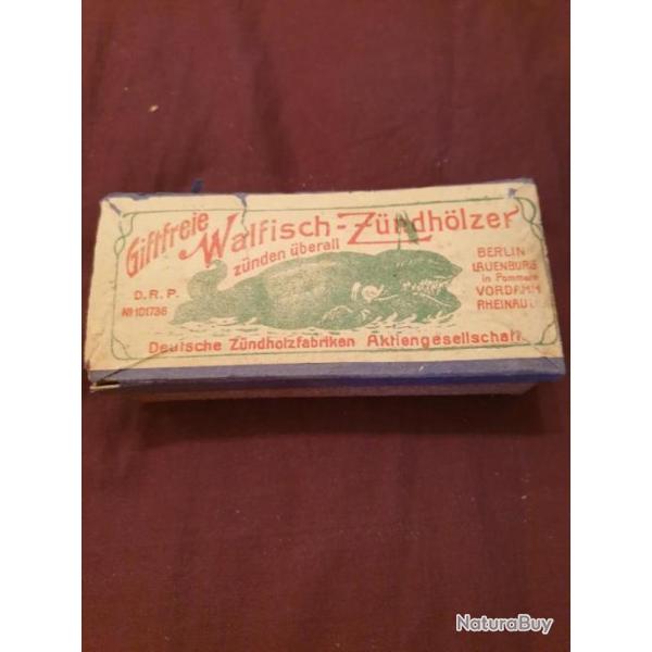 Boite d'allumettes Allemand WW1 oui 1re guerre ORIGINALE  A25.1