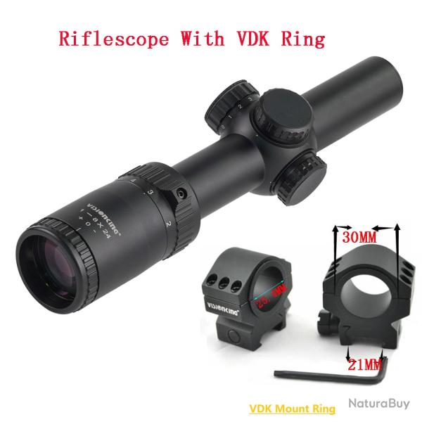 Visionking 1-8x24 lunette de vise compacte -*21mm low rings  LIVRAISON GRATUITE !!