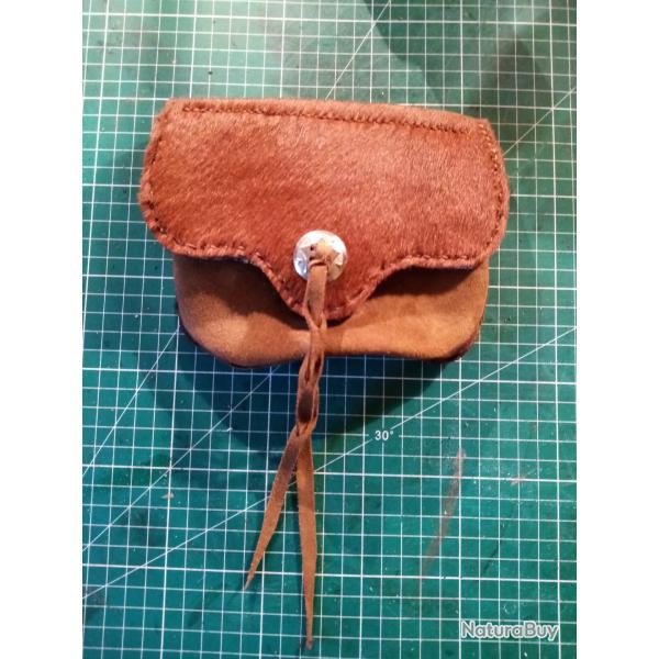 Petite sacoche de trappeur, coureur des bois.