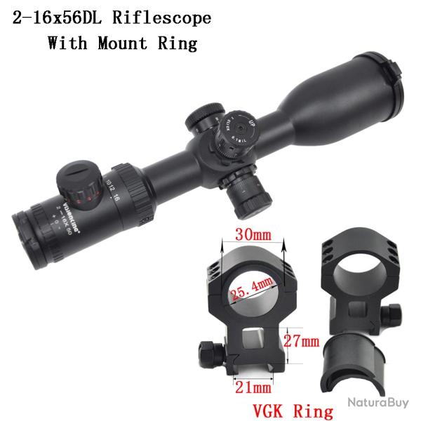 Visionking-Lunette de vise  longue porte tube de 30mm -** 2-16x50 21mm High LIVRAISON GRATUITE !!