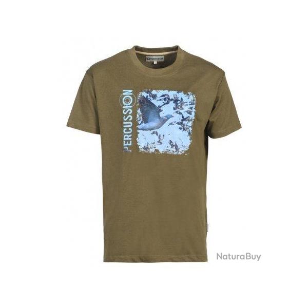 Tee shirt Palombe kaki PERCUSSION