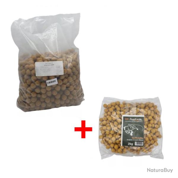 Pack de bouillettes Scopex 5kg + 2kg Dk Quality Scopex Cream