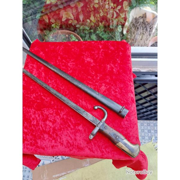 Ba�onnette fusil gras 1874 avec marquages