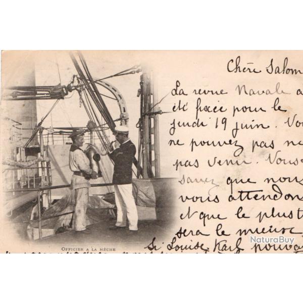 CPA - Marine " OFFICIER A LA MECHE" N�284