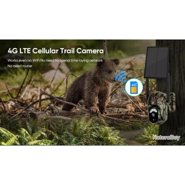 Cam�ra 4G + carte SIM cam�ra OFFERTE ! +  Panneau solaire   ! Pub