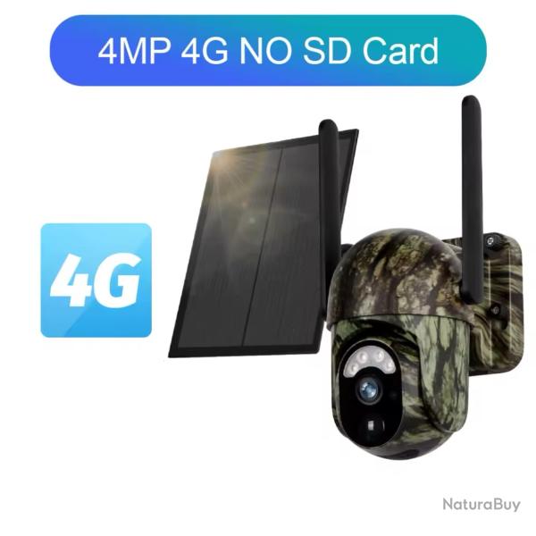 Cam�ra 4G + carte SIM cam�ra OFFERTE ! +  Panneau solaire offre sans abonnement  !  Pub A