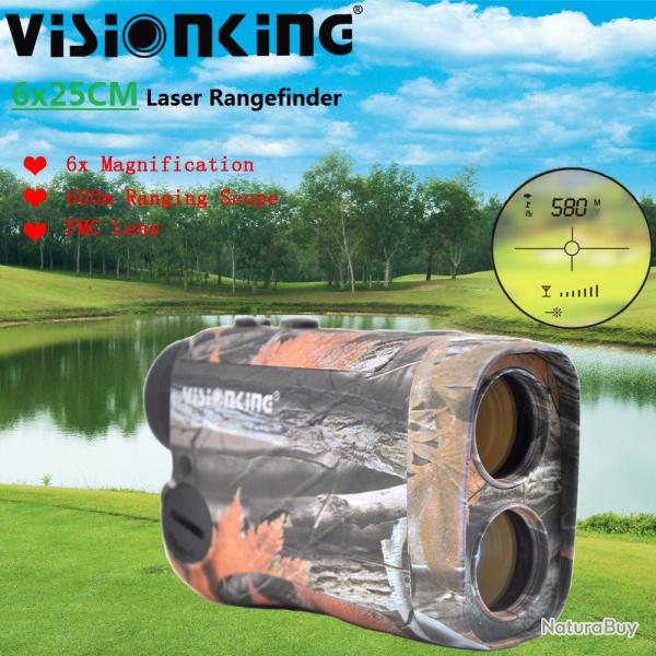 Visionking-T�l�m�tre laser professionnel 6x25, 600m, distancem�tre avec Feel-Lock