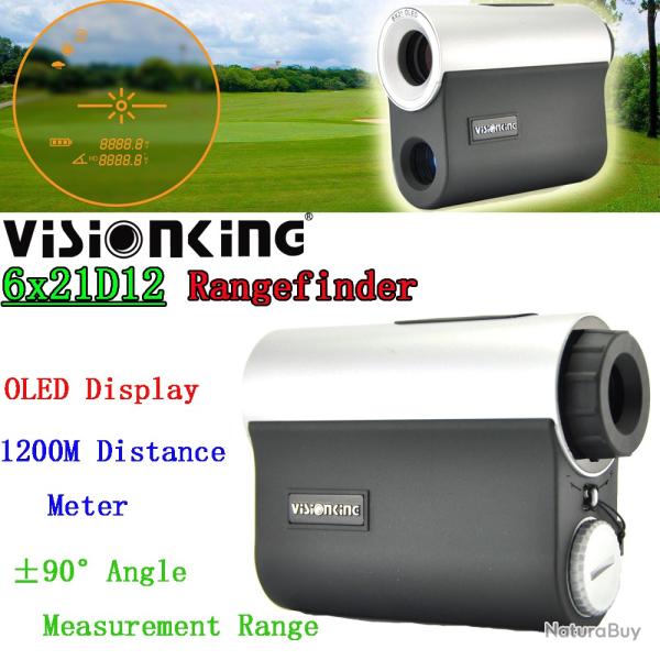 Visionking Portable 6x21 OLED Laser Tlmtre Haute Prcision De Poche 1200M  LIVRAISON GRATUITE