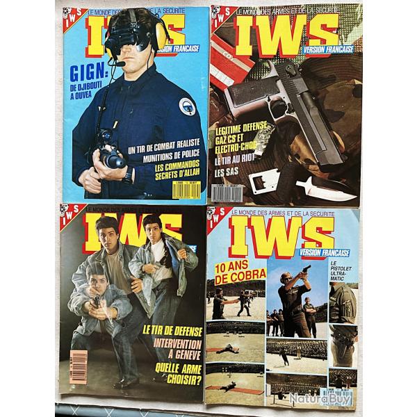 Lot de 32 magazines / revues "IWS" le monde des armes et de la s�curit�