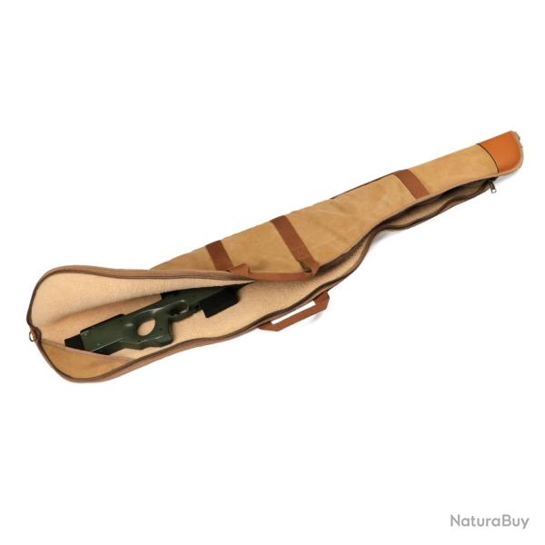 HOUSSE POUR CARABINE EN CUIR ET TOILE - REMBOURR�E - 135cm - LIVRAISON GRATUITE