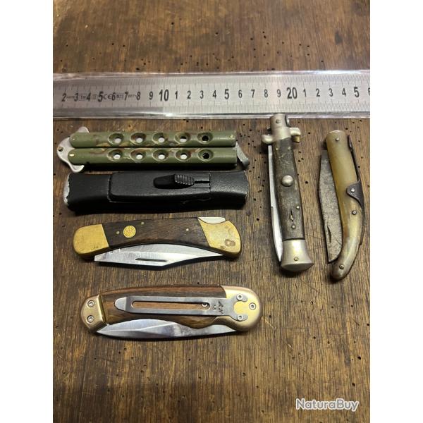 Couteaux a cran d'arr�t  Lot