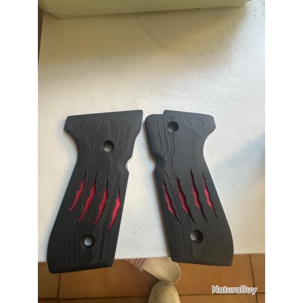 Plaquette poign�e  berreta 92 fs �dition monster