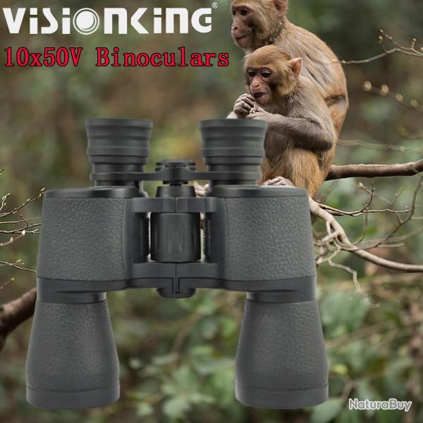 Visionking-Jumelles Porro 10x50 Bak7 MC, professionnelles, HD