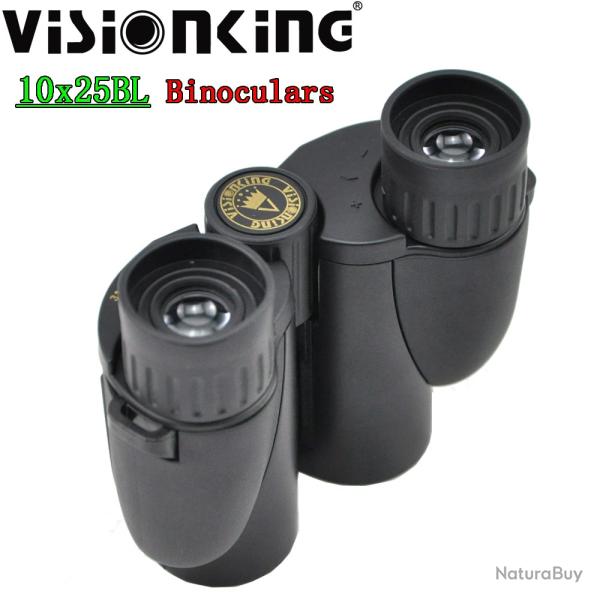 Visionking-Mini t�lescope FMC Bak4, jumelles Porro portables 10X25-