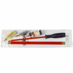 Kit nettoyage fusil 3 brins acier gain&eacute; PVC + 3 &eacute;couvillons cal 410 / 36