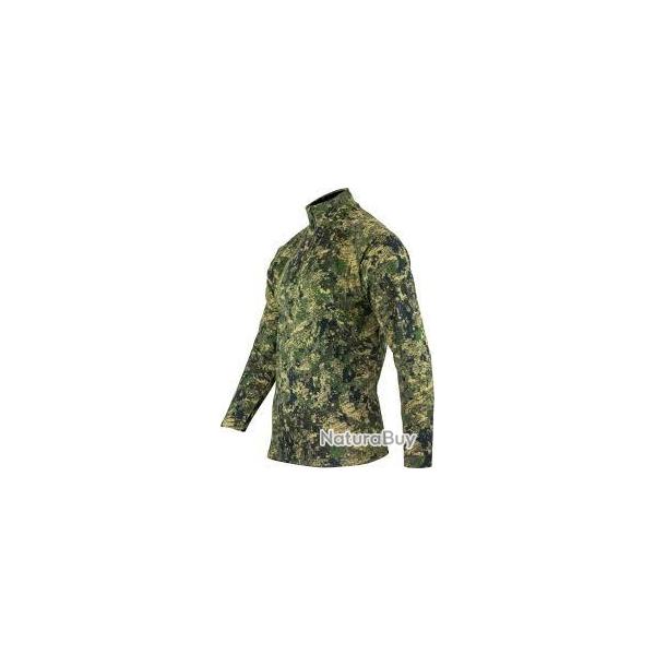 Tee-shirt Manches Longues Camouflage Pixel Vert S