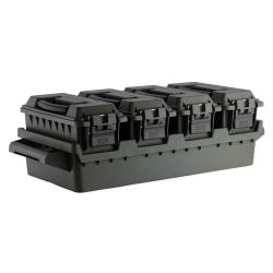 Set 4 caisses &agrave; munitions avec bac de transport