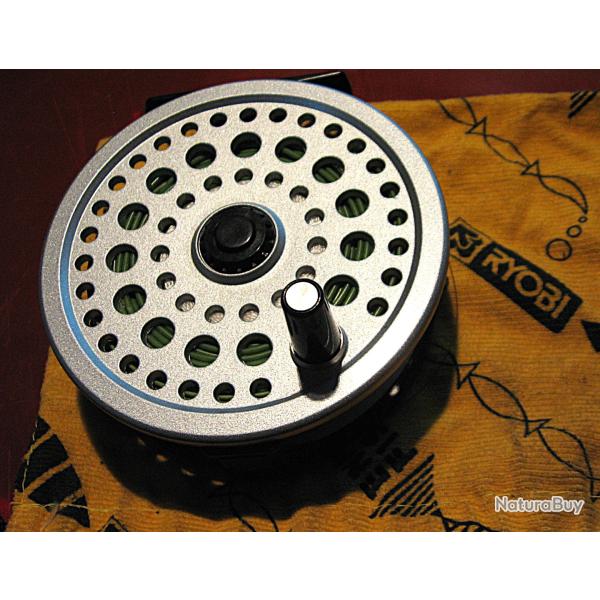 moulinet mouche RYOBI "magnesium 455 MG" diametre 102 mm 205 grs avec soie