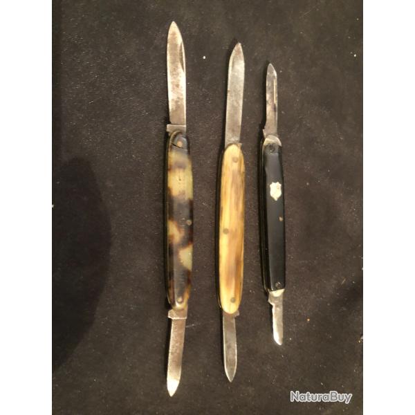 lot ancien petit couteaux pliants