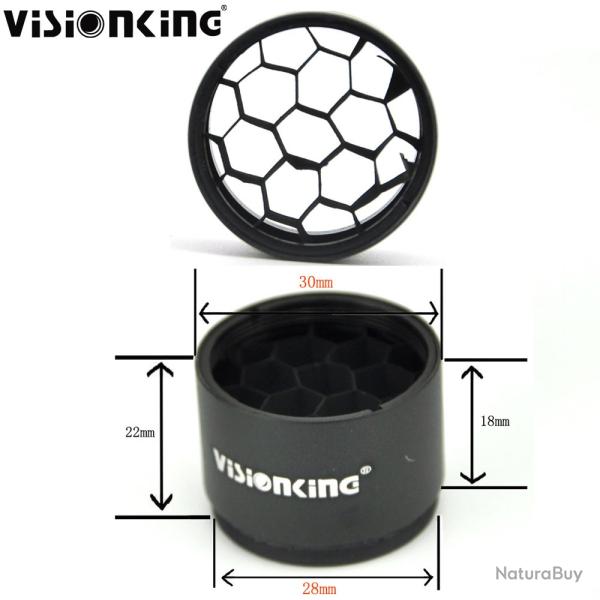 Visionking-Pare-soleil en accent d'abeille en aluminium, couvercle en maille Killflash
