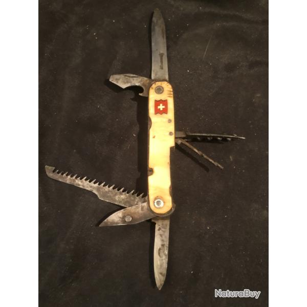 ANCIEN COUTEAU SUISSE ANTOINE FONTEIX 8 PIECES