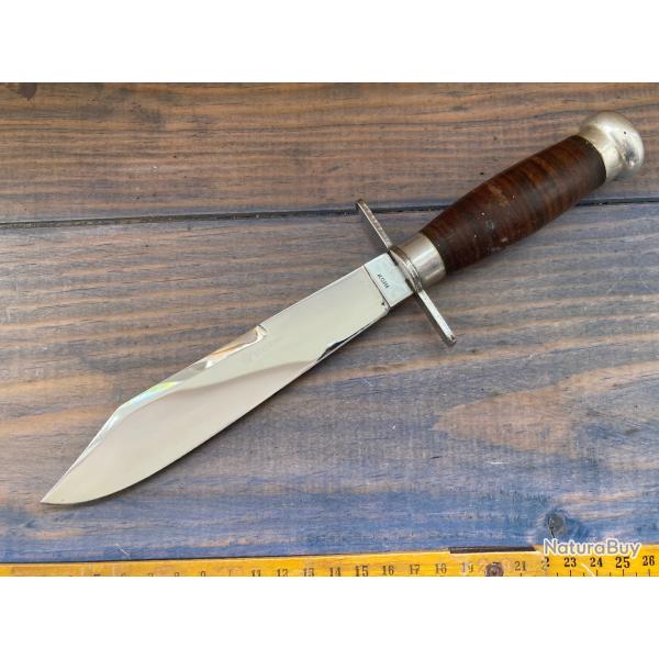POIGNARD COUTEAU VINTAGE MANUFRANCE TYPE SCOUT BOWIE (TBE)