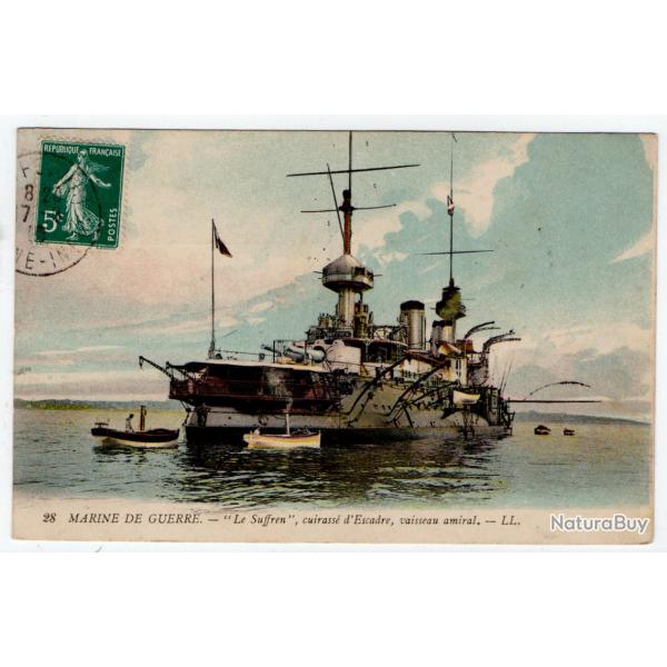CPA -MARINE DE GUERRE - " Le Suffren "Cuirasse d'Escadre vaisseau amiral N�263