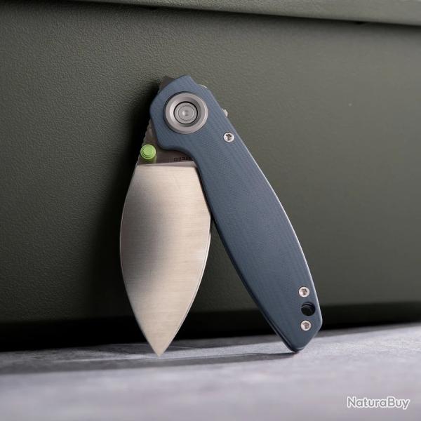 Couteau VOSTEED Shilin Cutter Blue Lame Acier 154CM Manche G10 Vanchor Lock Clip VOSA2809