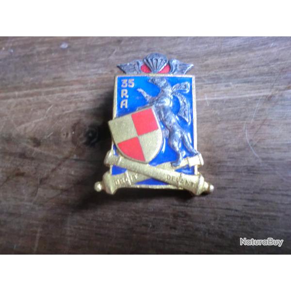 insigne �mail 35 eme R.A  r�giment d 'artillerie a�roport� / drago paris