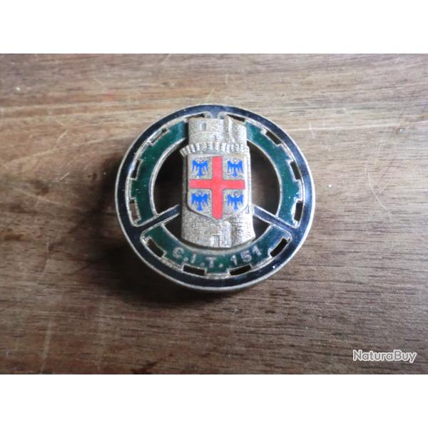 insigne �mail  C.I.T 151  centre d'instruction du train  / drago paris