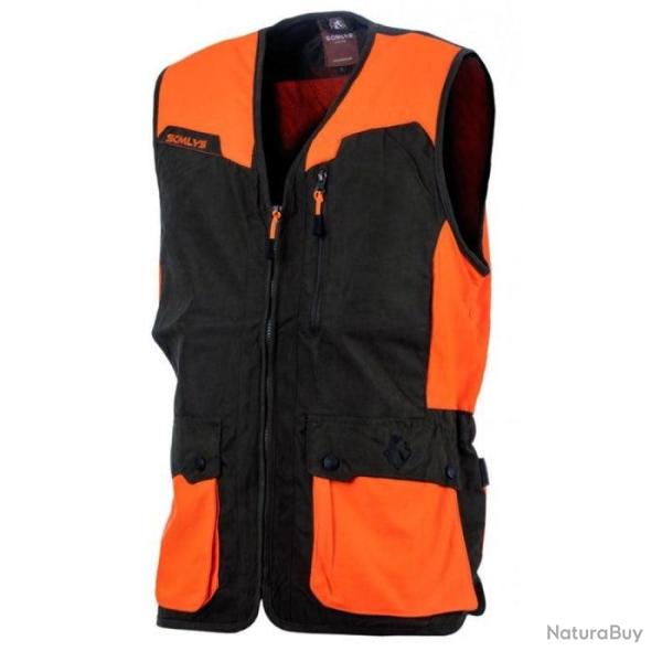Gilet Somlys Classy orange / marron 278 - Orange / marron / XL