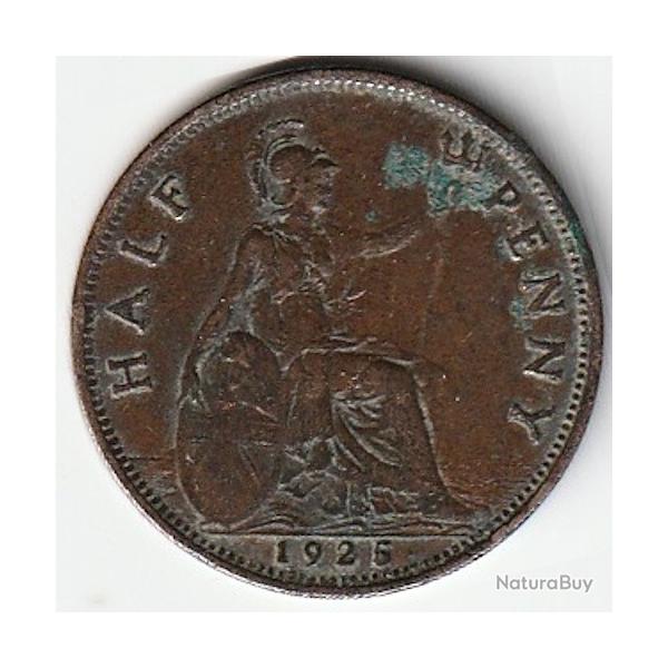 Pi�ce de Monnaie  ROYAUME-UNI Half Penny 1925