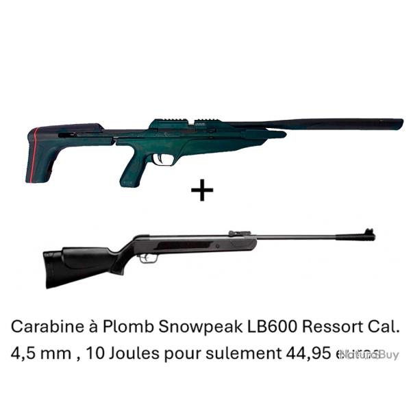 Carabine SL900S Snowpeak Multi coups Canon Fixe Cal. 4,5 mm 19,9 joul. + carabine Snow. LB600 4,5 mm